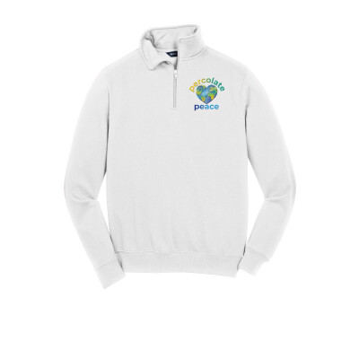Percolate Peace 1/4-Zip Unisex Sweatshirt - Printed