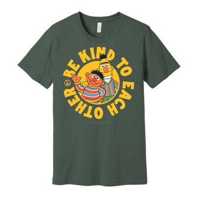 Bert & Ernie Be Kind to Each Other Adult T-Shirt