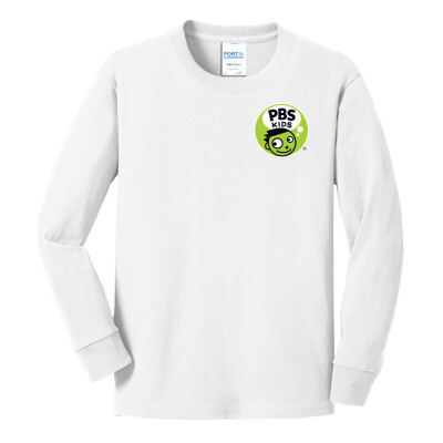 PBS KIDS Dash Logo Port and Company Youth Long Sleeve Tee