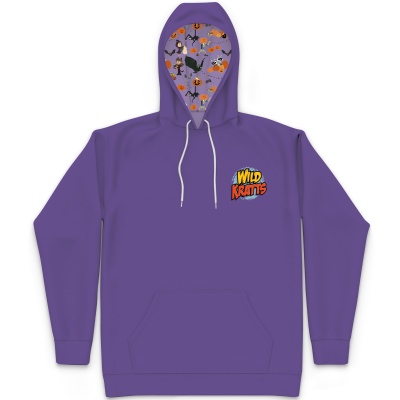 Halloween Pattern Unisex Performance Hooded Sweatshirt Purple