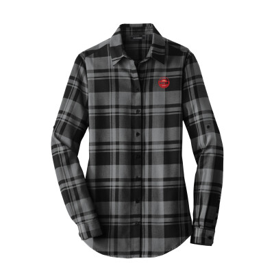 Port Authority Ladies Plaid Flannel Tunic  - Embroidered