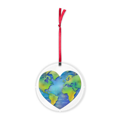 Percolate Peace Acrylic Ornaments
