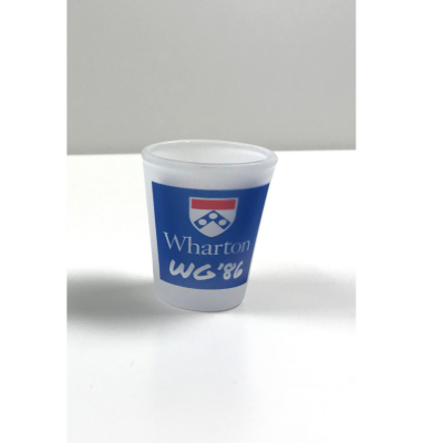 Wharton WG'86 Sharpie Logo Shot Glass