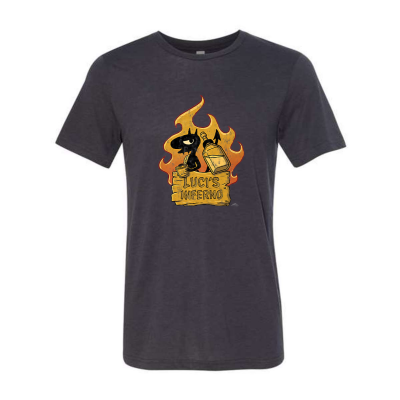 Luci's Inferno Distressed Print - Unisex Triblend Tee