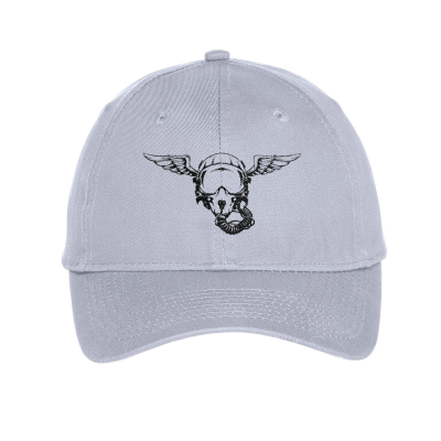 White Logo Embroidered Twill Cap