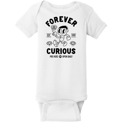 PBS KIDS Forever Curious Infant Short Sleeve Baby Rib Bodysuit