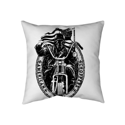 American Choopers Throw Pillow - Two-Sided Spun Polyester (Insert included) - Assorted Sizes (14x14, 16x16, 18x18, 20x20, 26x26)