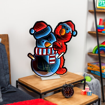 Sesame Street Elmo & Snowman LED Infinity Light - 23”