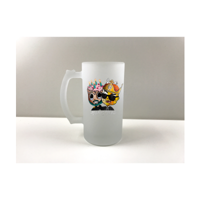 Sleepy Buddies Frosted Glass Beer Stein