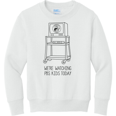 "Watching PBS KIDS" Youth Core Fleece Crewneck Sweatshirt