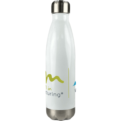 17oz/500ml Stainless Steel Insulated Water Bottle - White