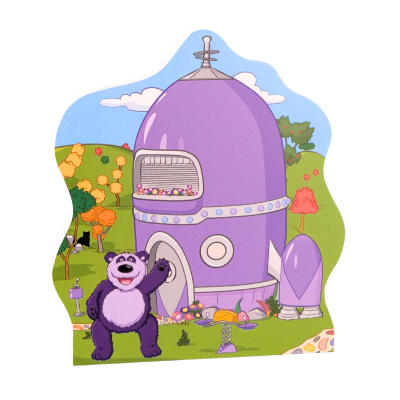 Donkey Hodie Wooden Village - Purple Panda's Spaceship