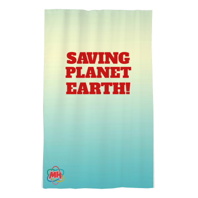METEOHEROES "Saving Planet Earth!" Window Curtains - 50" x 84"