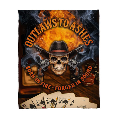 Outlaws to Ashes Fleece Blanket - Coral - Medium (50" x 60")