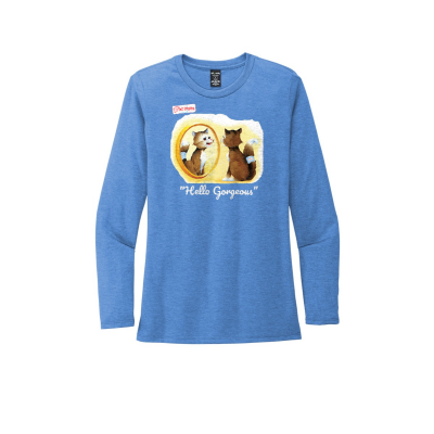 Li'L PET HOSPITAL "Hello Gorgeous" Womens Tri-Blend Long Sleeve T-Shirt