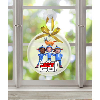 Ready Jet Go Jet! Glass Ornament / Suncatcher - (3.5")