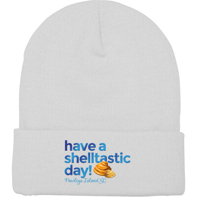 Have a Shelltastic Day Adult Cuffed Knit Beanie - Printed