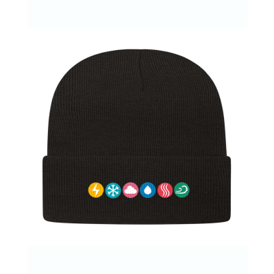 METEOHEROES "Power Up" Embroidered  Knit Beanie