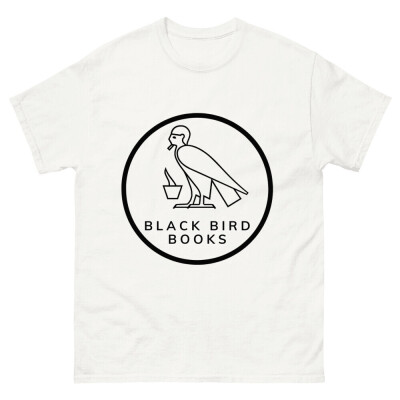 Black bird books logo tee