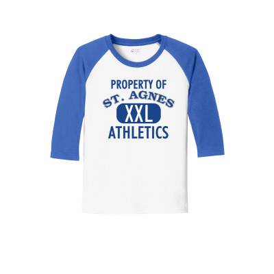Port and Company Youth Unisex 3/4 Sleeve Raglan Tee