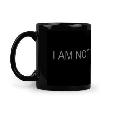 BLACKJACK  I am not invisible 11oz Black Ceramic Mug