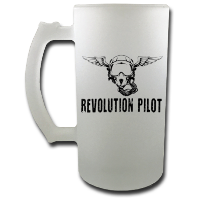 Revolution Pilot Frosted Glass Beer Stein