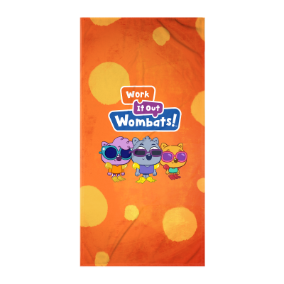 WORK IT OUT WOMBATS! Swim Orange Beach Towel