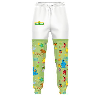 Sesame All-Star Doodles White – Adult Unisex Joggers