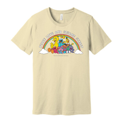 Peace Love and Sesame Street Adult T-Shirt