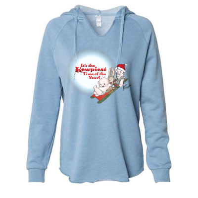 Kewpie® / Kewpiest Time of the Year - Women’s Lightweight California Wave Wash DTG Hooded Sweatshirt