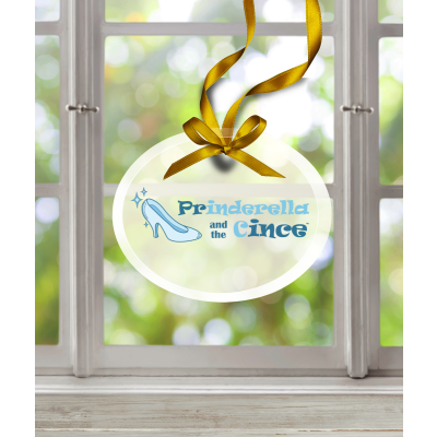 Glass Ornament - Oval (Landscape 3" x 3.75")