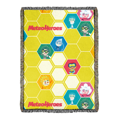 METEOHEROES "Tempus All Over Print" Woven Blanket - (52" x 37")