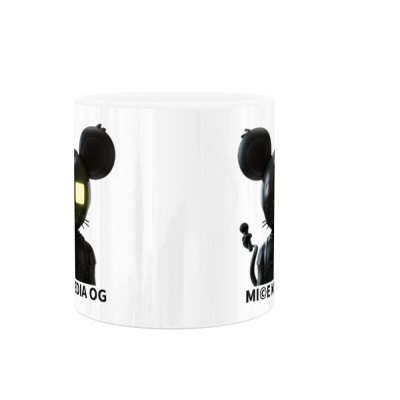MICE ICON 11oz White Ceramic Mug (WITH TEXT) cryptomediic