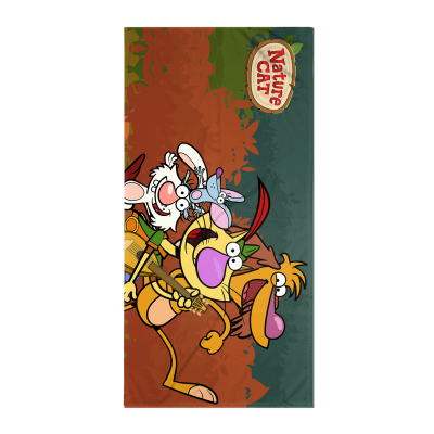 Autumn Cat Beach Towel 