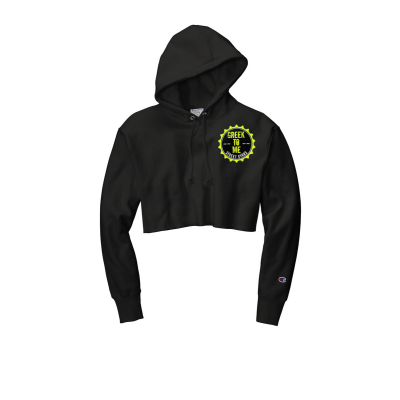 Champion ® Women’s Reverse Weave ® Cropped Cut-Off Hooded Sweatshirt Embroidered or Similar