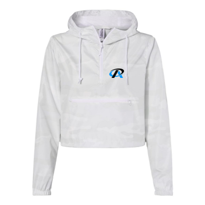 PREMIER ATHLETICS Embroidered Women's Lightweight Pullover Crop Windbreaker