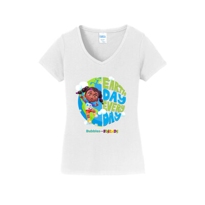 Bubbles & Friends Earth Day Izzy V-Neck Tee