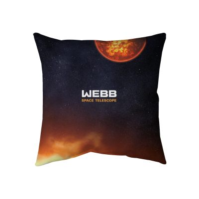 Illustration of Exoplanet 55 Cancri e and Its Star Throw Pillow -  (Insert included)