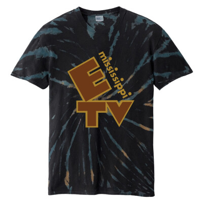 Vintage 1978 MPB "E-TV" Logo Graphic Tie-Dye Tee