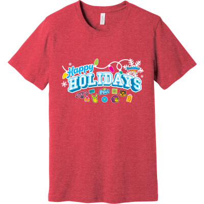 Bubbles & Friends Holiday Happy Holidays Unisex Heather Tee