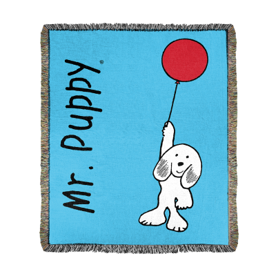 Mr Puppy Woven Blanket 