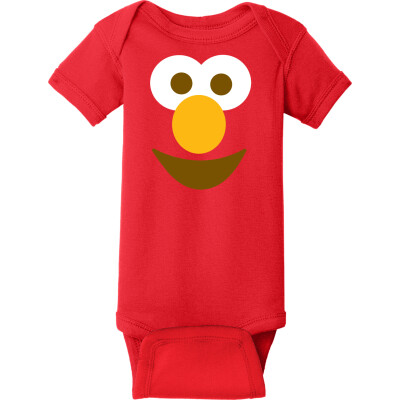 Elmo Face Baby Rib Bodysuit