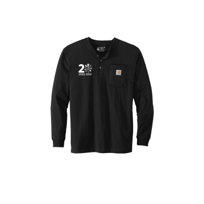 Embroided Carhartt Long Sleeve Henley T-Shirt