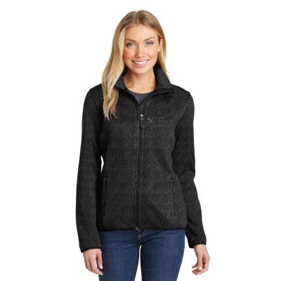 Embroidered Port Authority® Women's Sweater Fleece Jacket or Similar