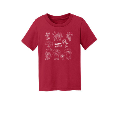 Bubbles and Friends - Happy Doodles (White) Toddler T-Shirt