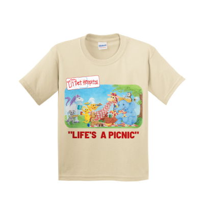 Li'L PET HOSPITAL "LIfe's A Picnic"  YOUTH Heavy 100% Cotton T-Shirt