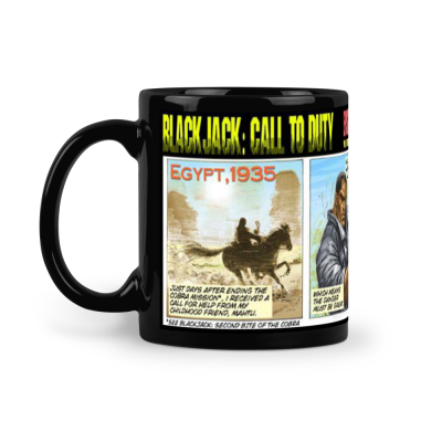 BLACKJACK "Call to Duty" 11oz Black Ceramic Mug