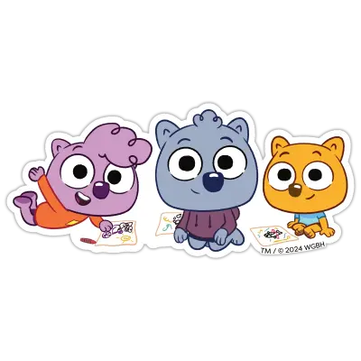 Work It Out Wombats! Trio Sticker