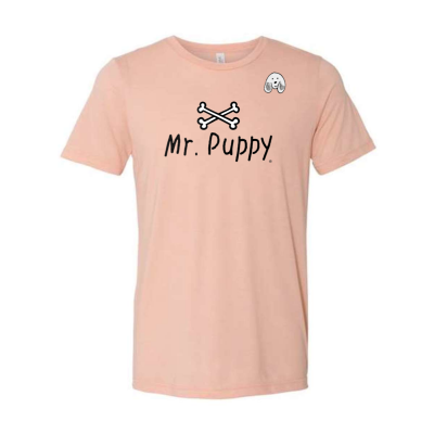 Mr Puppy Bones logo Triblend Tee