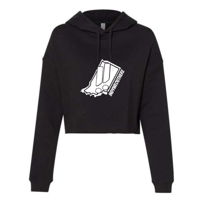 IndyWeOutHere Standard Logo - Women’s Lightweight Cropped Hooded